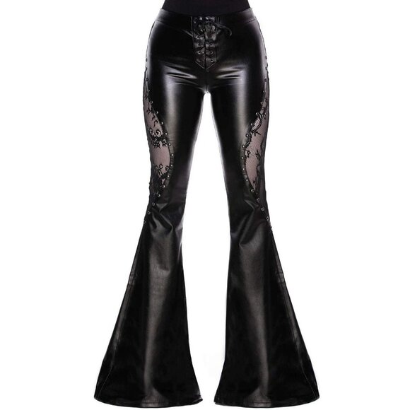 Killstar Pants - KILLSTAR Sable Lace Flares